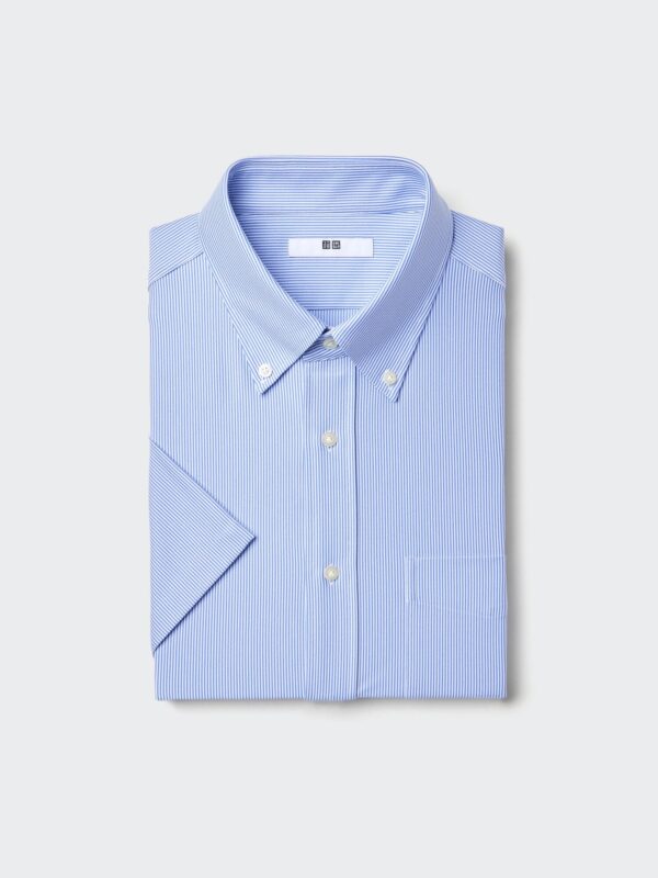 Рубашка Dry Non-Iron из джерси, воротник на пуговицах, полоска