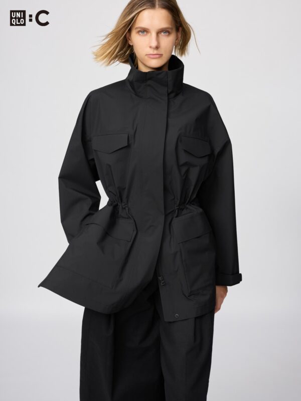 Короткое утилитарное пальто, свободный крой