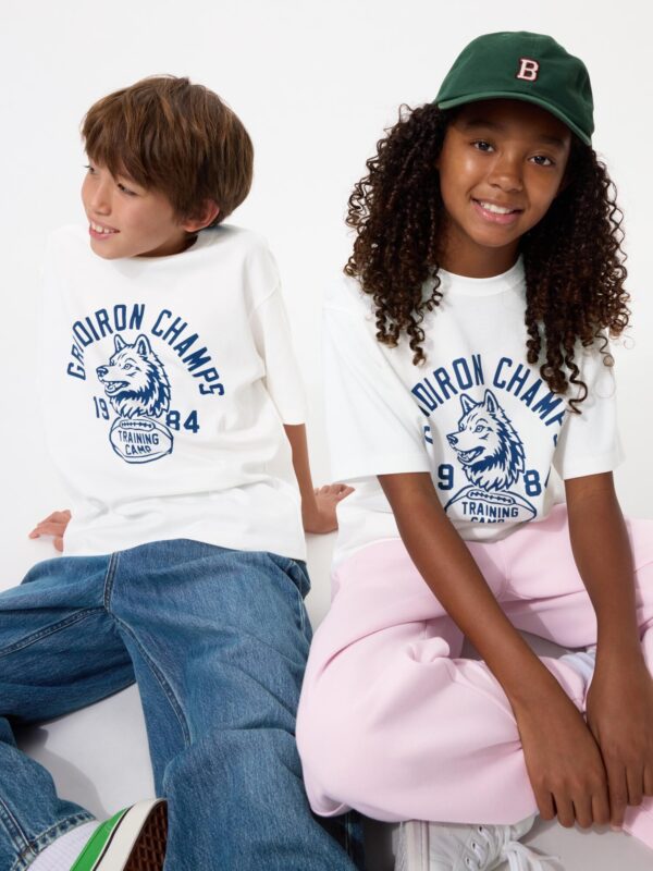 Футболка Airism Cotton с графическим принтом и круглым вырезом