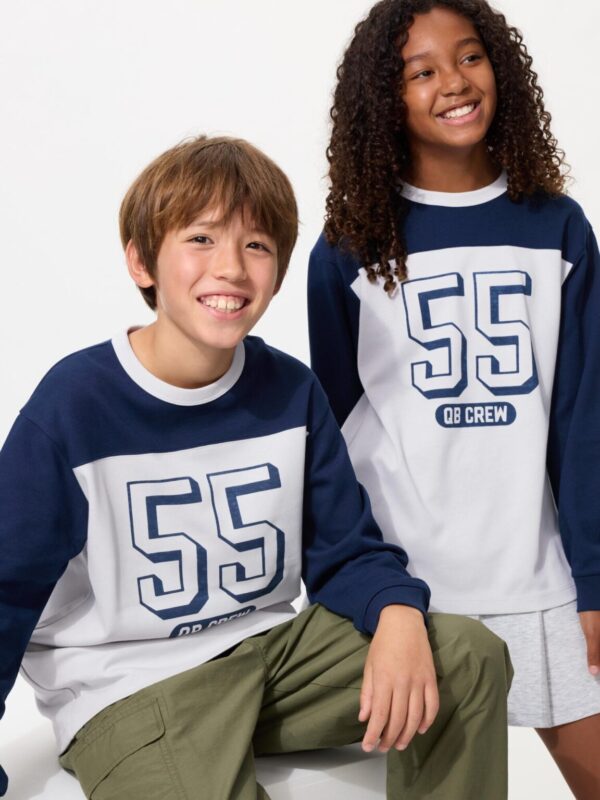 Хлопковая футболка Airism с круглым вырезом и длинными рукавами