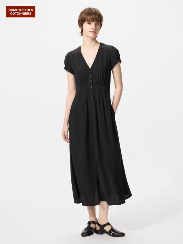 Длинное платье из вискозы