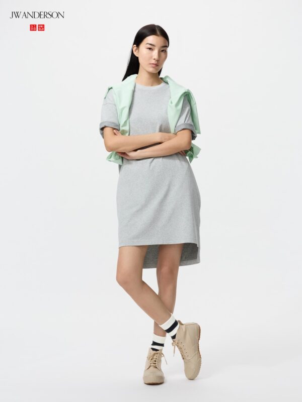 Платье-оверсайз T-образное двухцветное