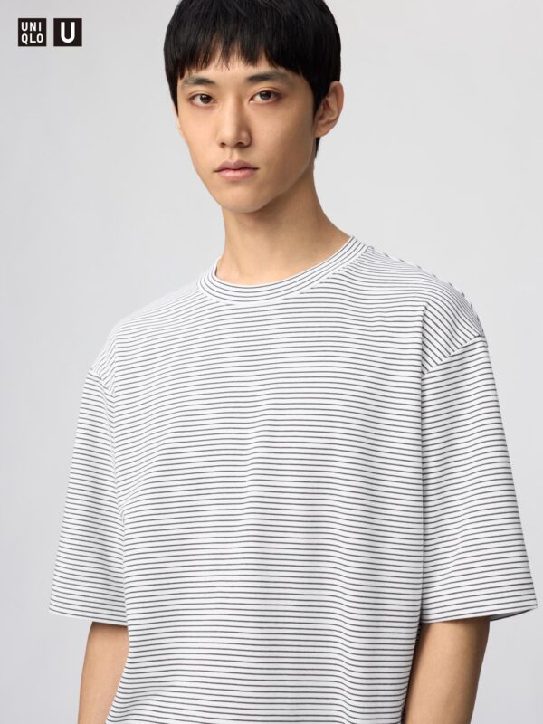 Футболка Airism Cotton оверсайз в полоску