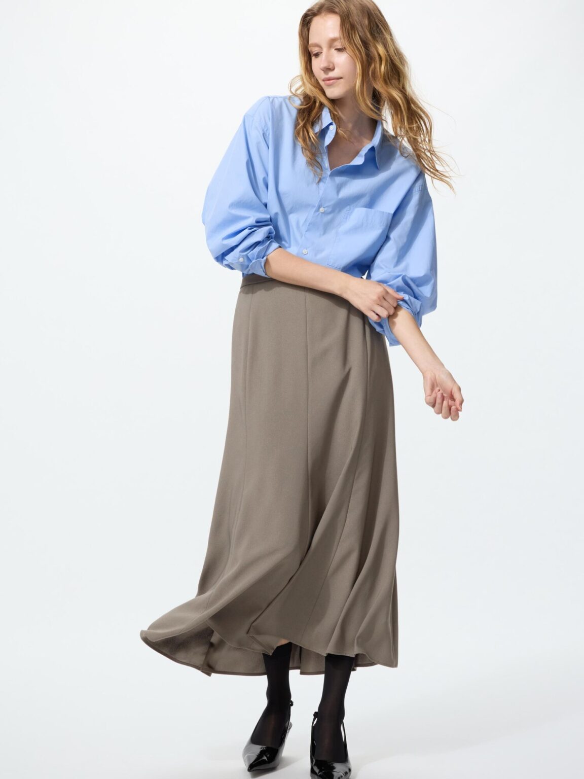 Юбка макси в стиле русалки