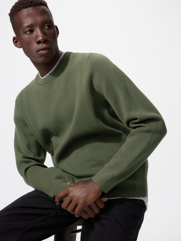 Моющийся свитер с круглым вырезом в рубчик Milan Rib