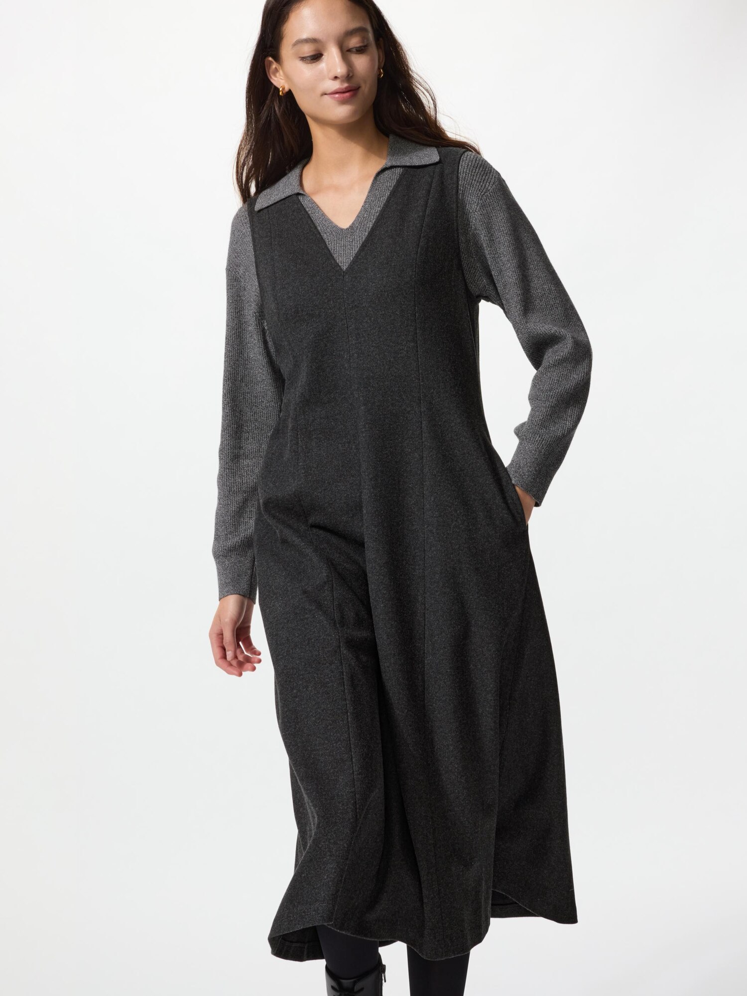 Платье из матового трикотажа