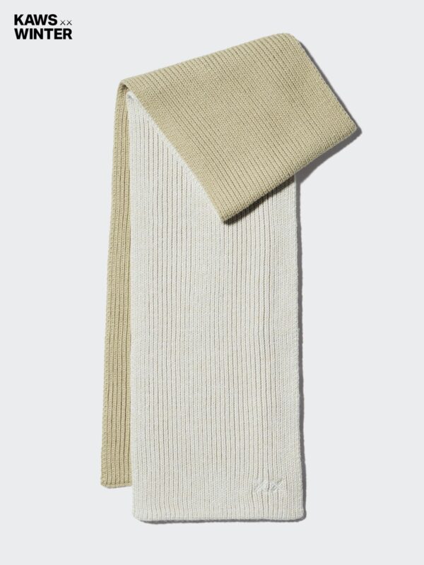 Зимний вязаный шарф Heattech KAWS