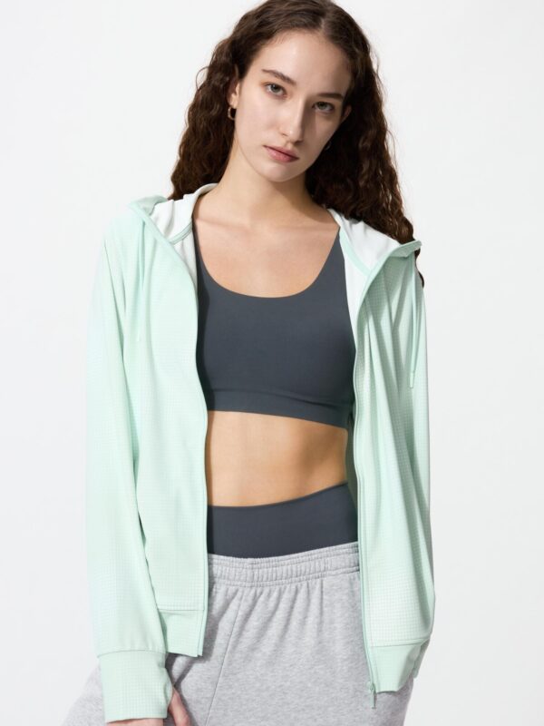 Сетчатая парка Airism с полной молнией и UV-защитой