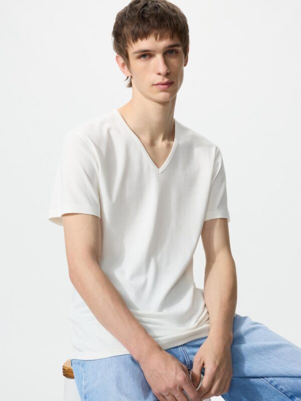 Комплект из двух хлопковых футболок с V-образным вырезом