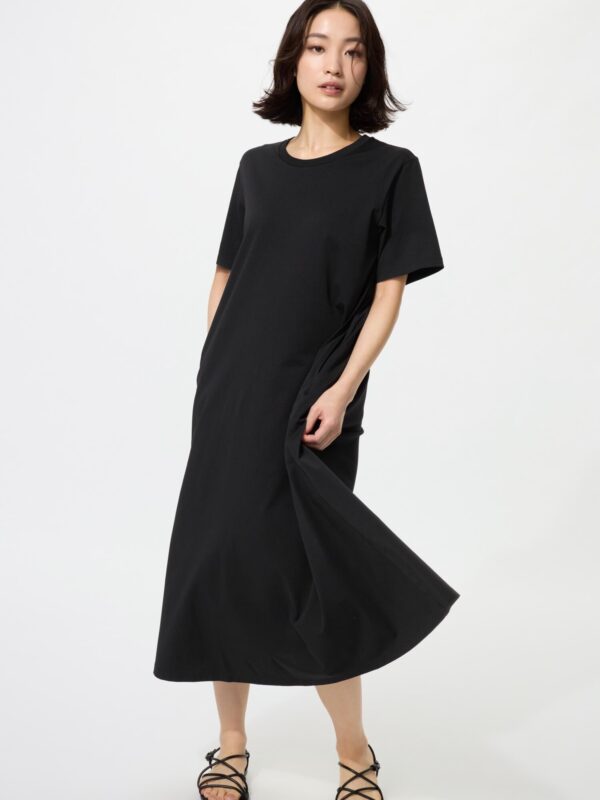 Платье-футболка Airism Cotton, укороченная длина