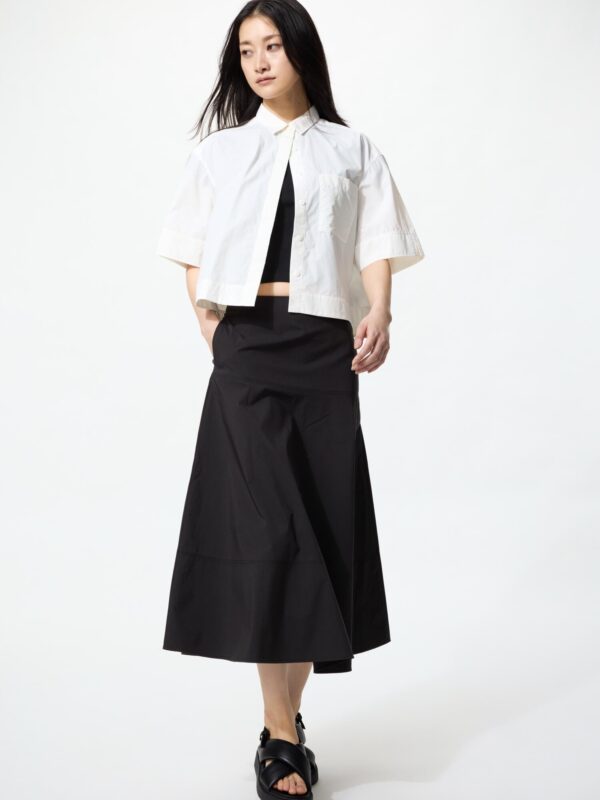 Юбка-солнце из хлопка и нейлона