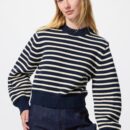 Укороченный свитер с круглым вырезом из хлопчатобумажной смеси