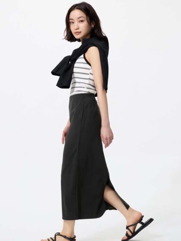 Юбка-карандаш из крепового джерси, укороченная