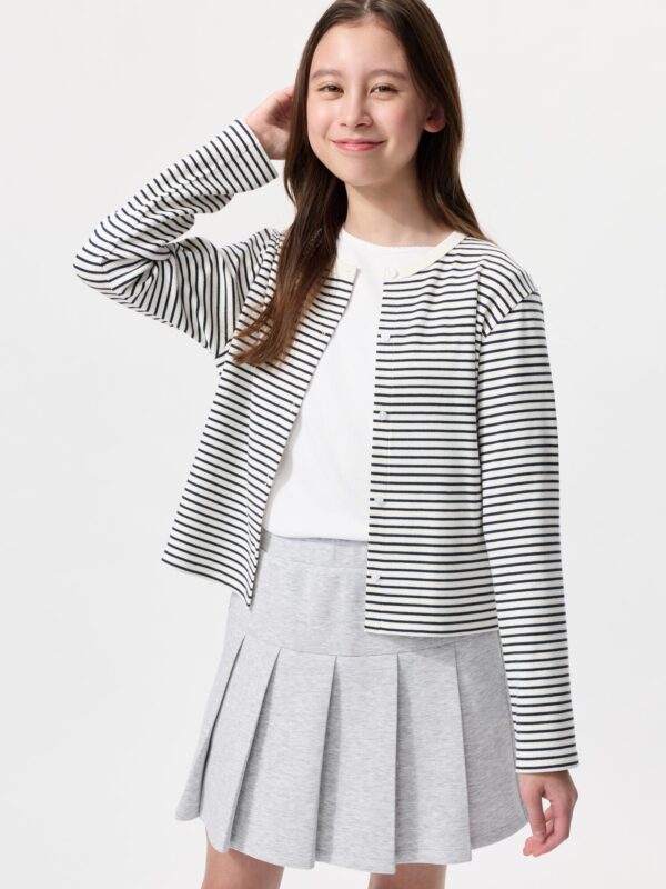 Для девочек мягкий ребристый кардиган