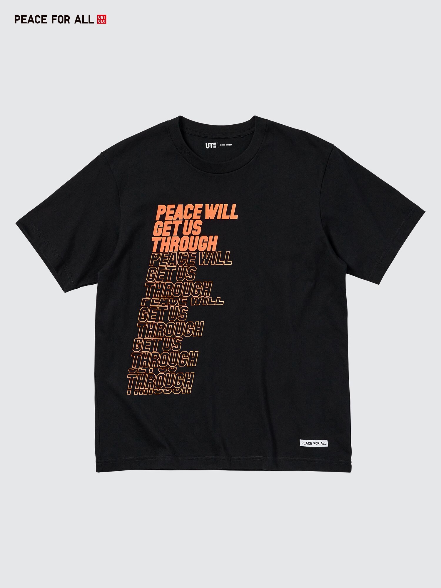 PEACE FOR ALL Графическая футболка (короткий рукав, стандартный крой) Shingo Kunieda
