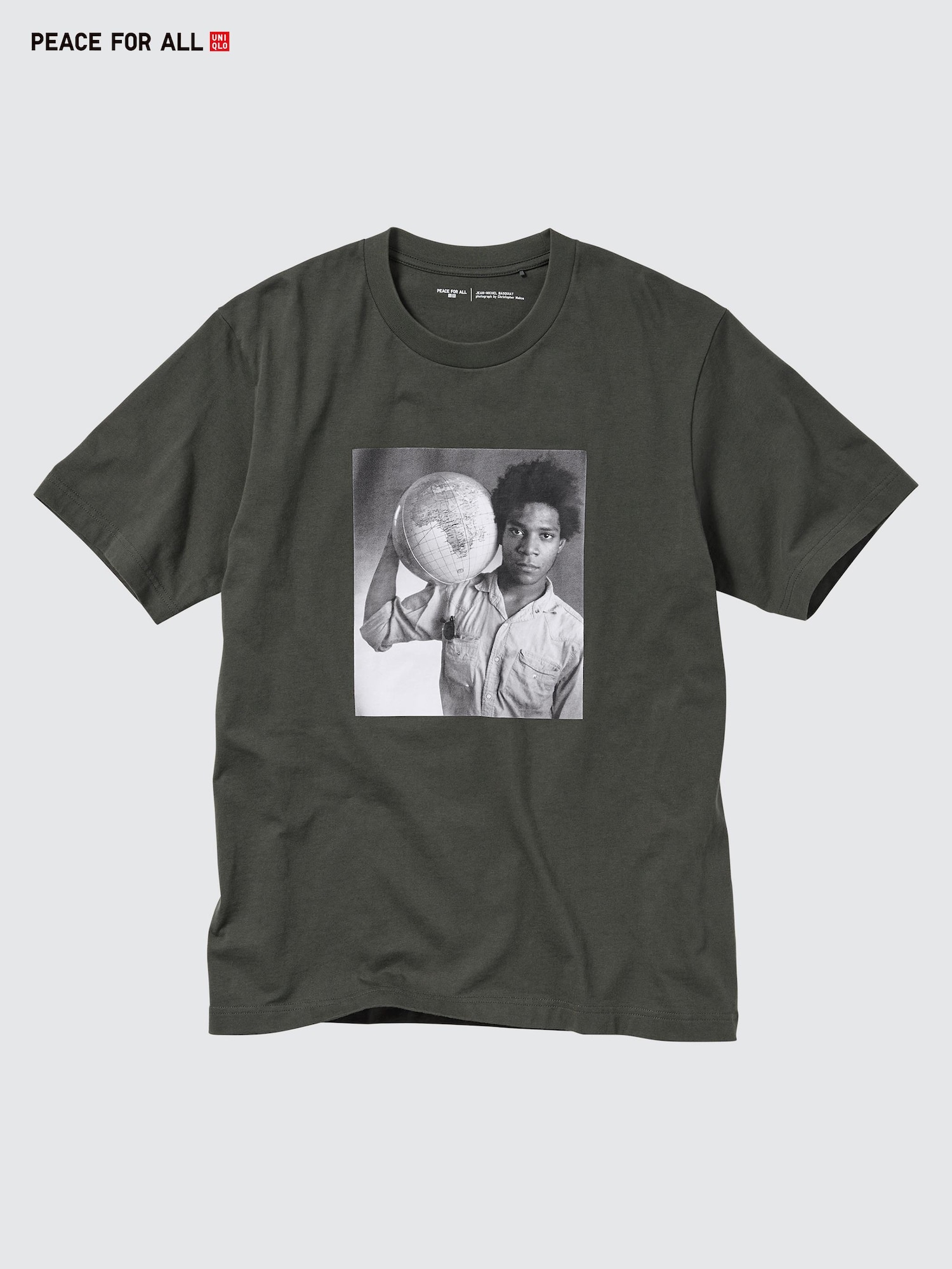 PEACE FOR ALL Графическая футболка (короткий рукав, стандартный крой) Basquiat