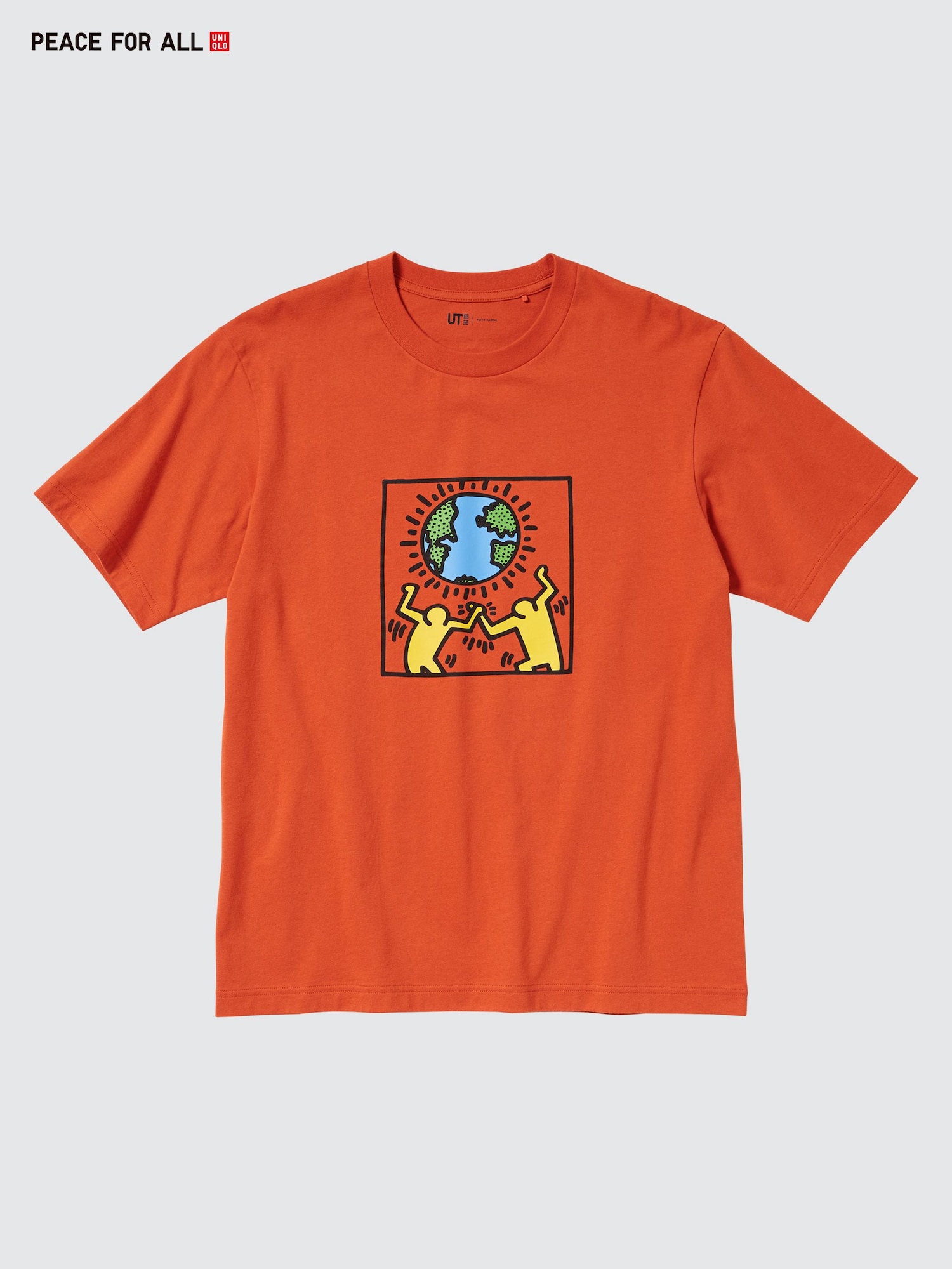 PEACE FOR ALL Графическая футболка (короткий рукав, стандартный крой) Keith Haring