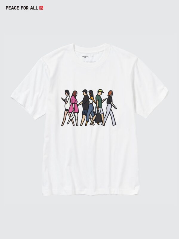 PEACE FOR ALL Графическая футболка (короткий рукав, стандартный крой) Julian Opie
