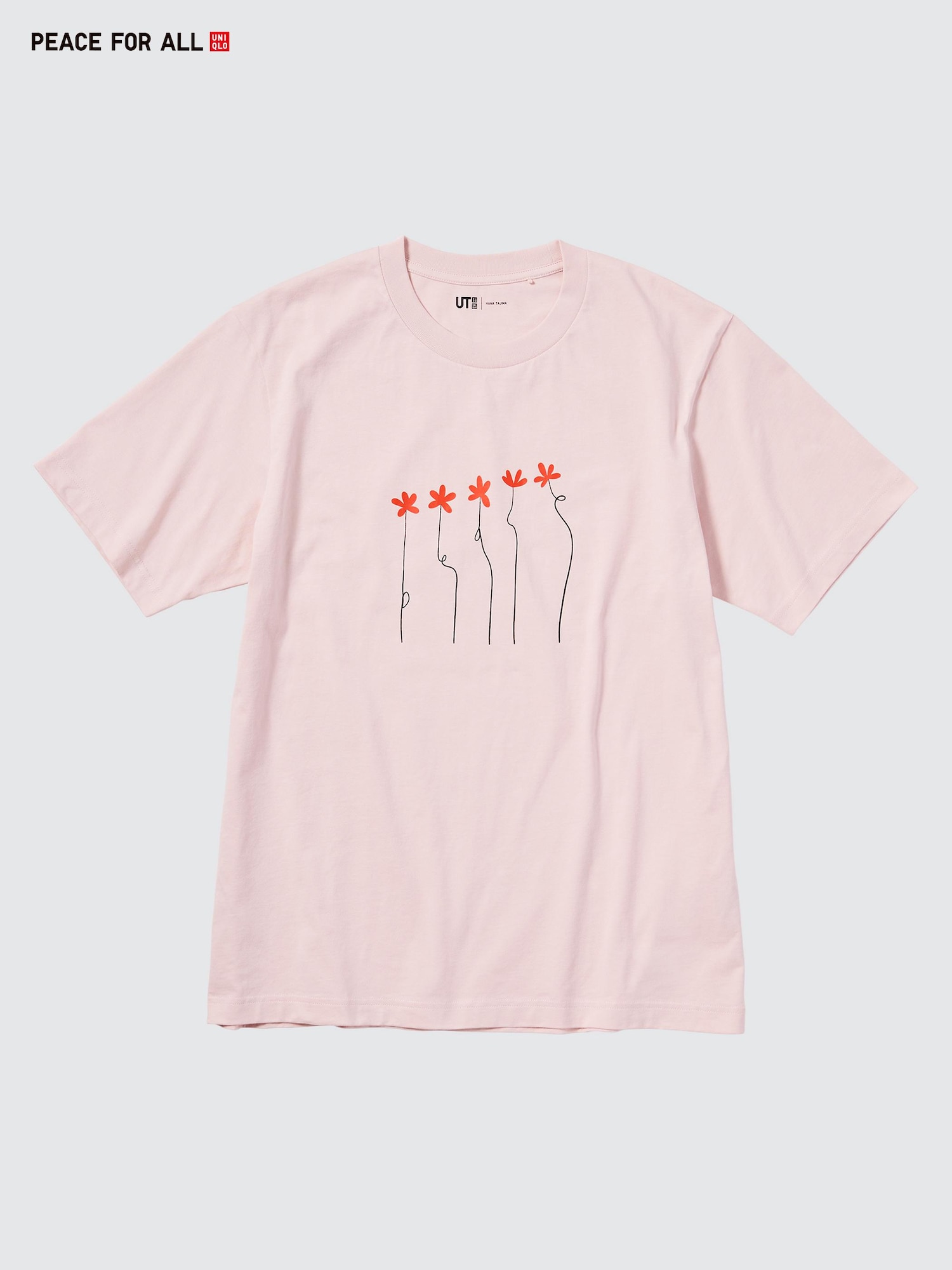 PEACE FOR ALL Графическая футболка (короткий рукав, стандартный крой) HANA TAJIMA