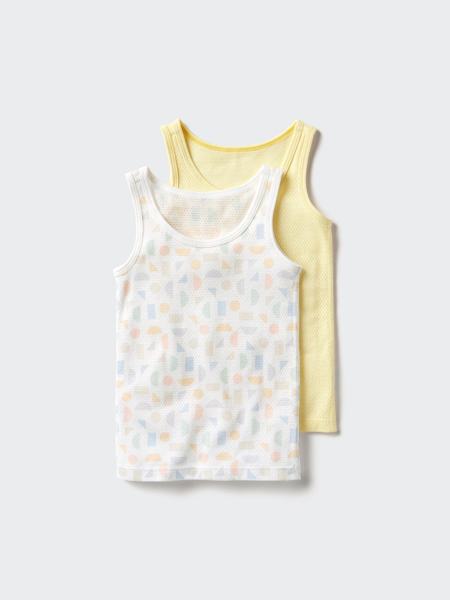 Хлопковый майка-сетка с принтом, 2 шт.