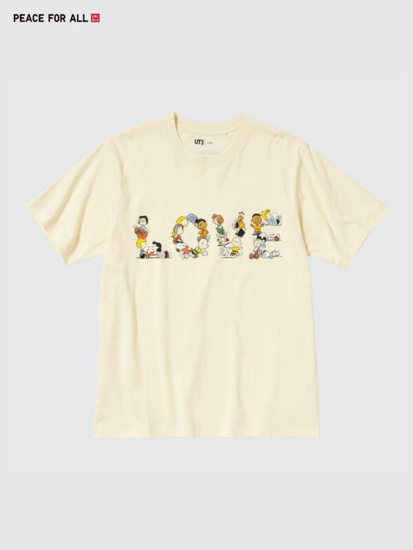 Футболка с принтом «PEACE FOR ALL» (с коротким рукавом, крой регуляр) PEANUTS