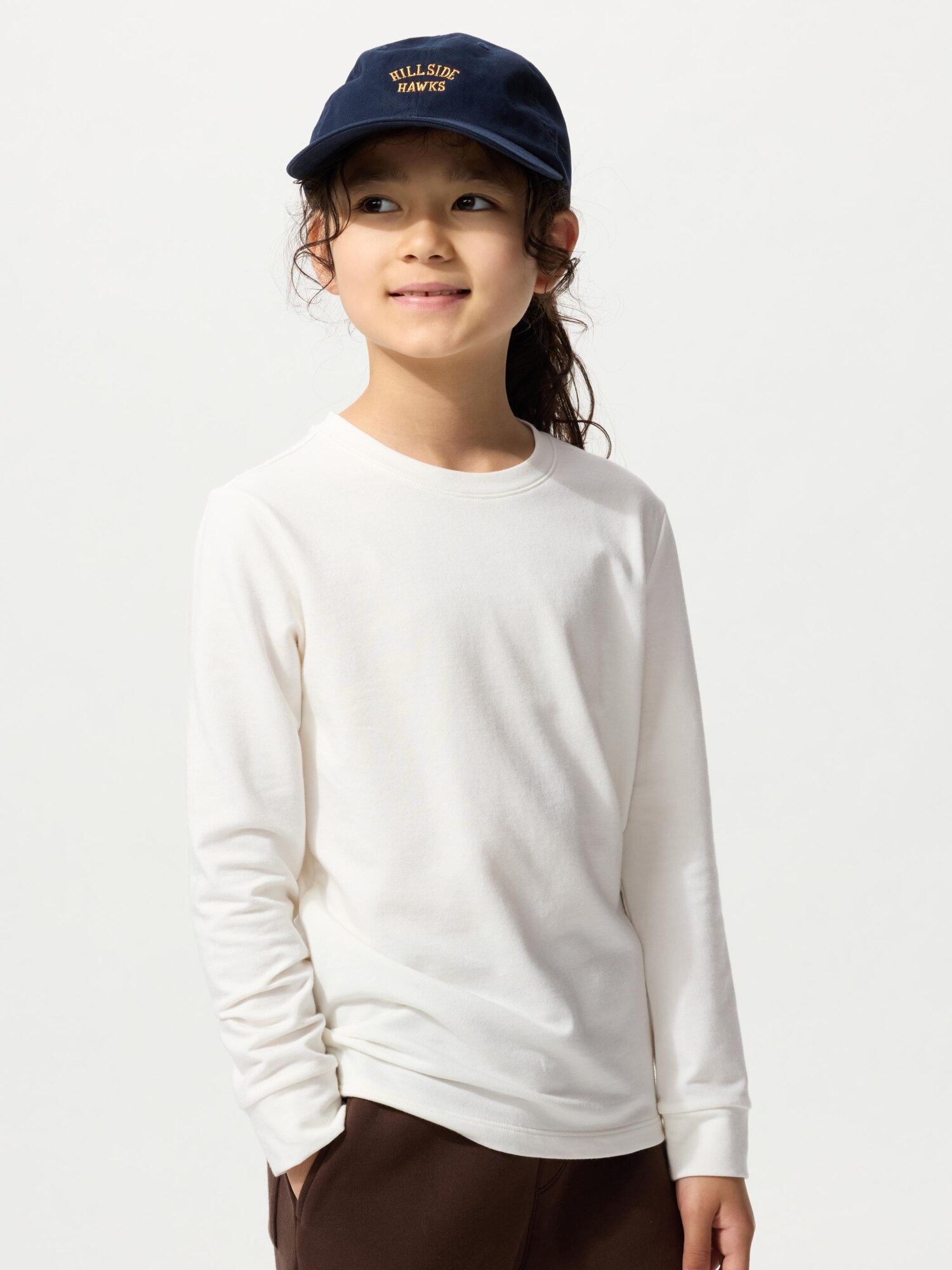 Детская футболка с длинными рукавами Heattech Extra Warm Cotton с круглым вырезом