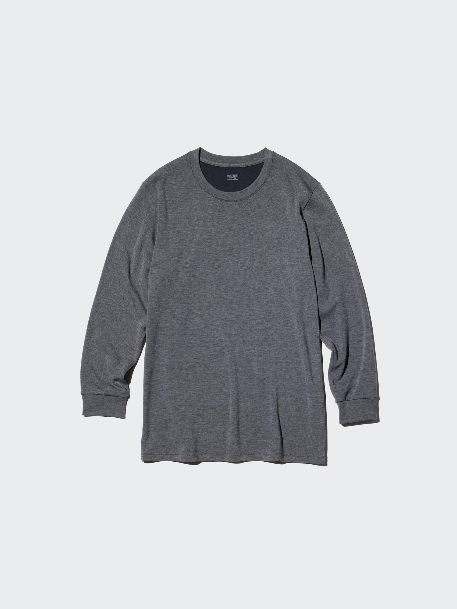 Теплая футболка Heattech из хлопка с круглым вырезом (рукав 9/10) Extra Warm