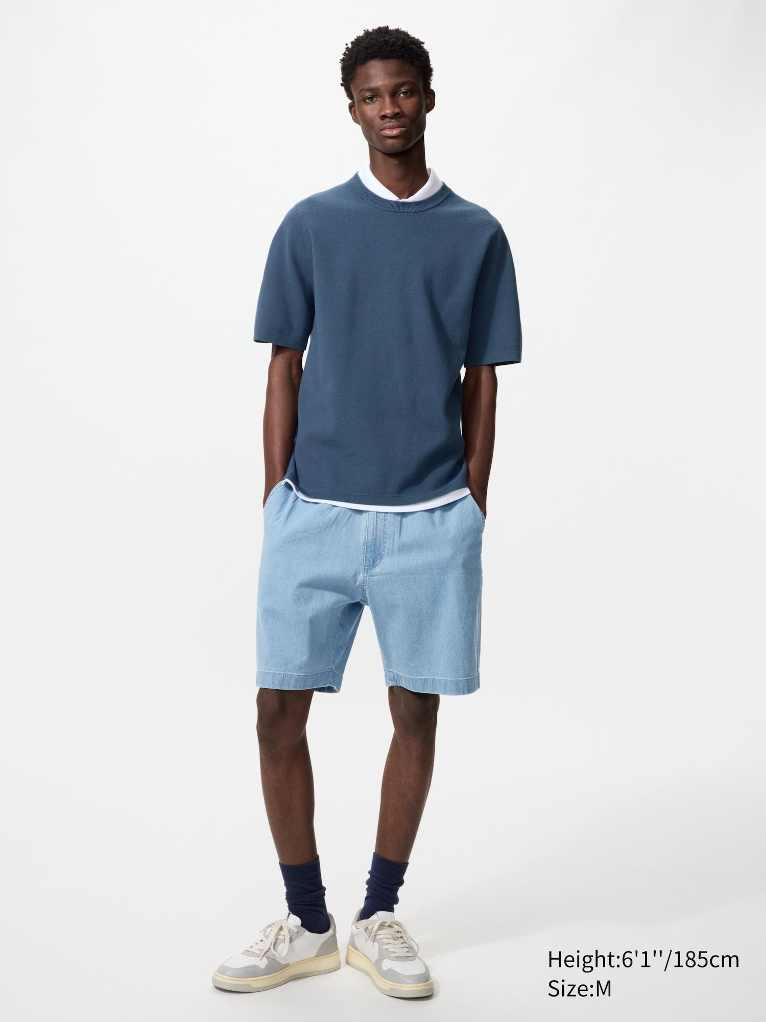 Шорты из денима с эффектом стрейч