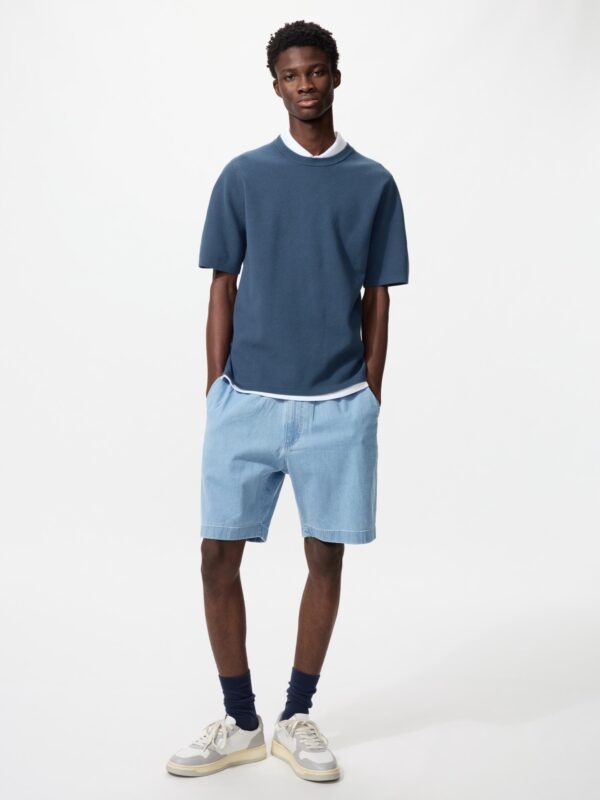 Шорты из денима с эффектом стрейч