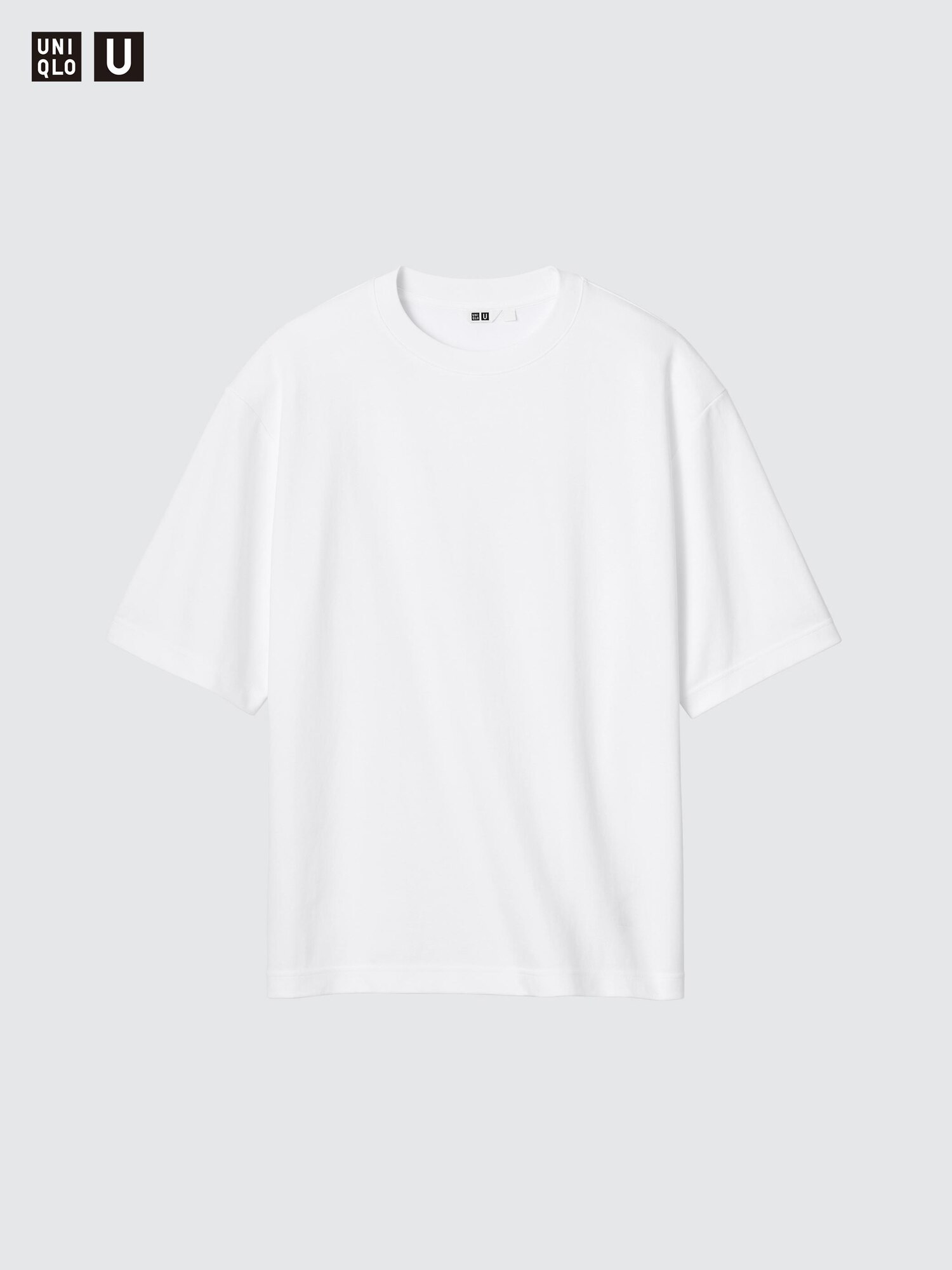 Футболка AIRism хлопковая оверсайз с круглым вырезом (рукав до локтя)