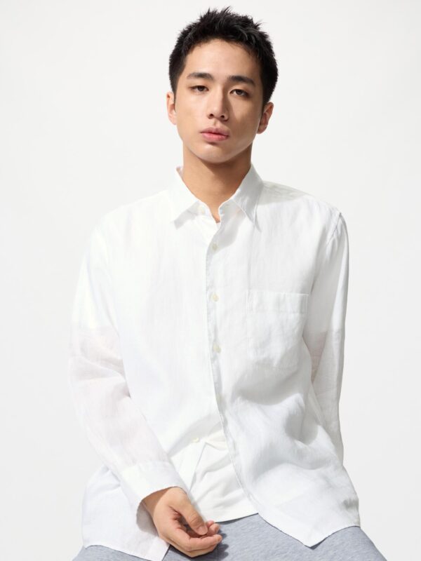 Рубашка из премиального льна (с длинным рукавом)