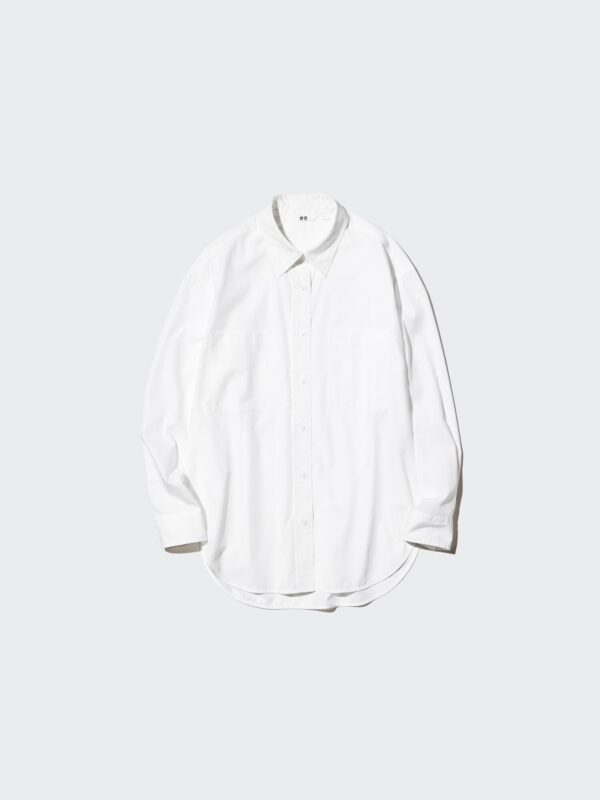 Хлопковая рубашка оверсайз (длинный рукав)