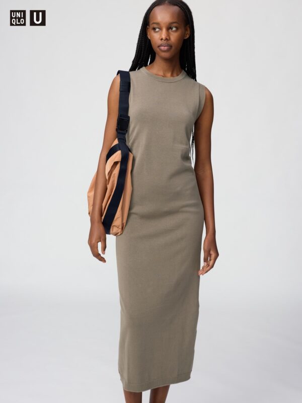 3D니트코튼원피스(슬리브리스)