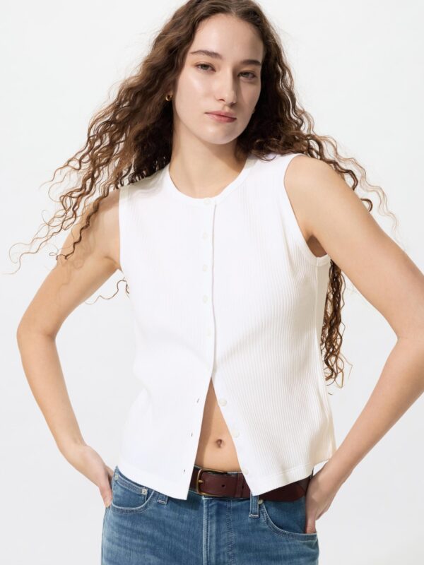 Фронт-открывающийся топ без рукавов