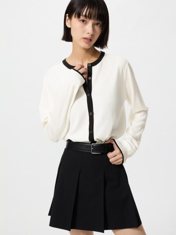 Круглый вязаный кардиган с УФ-защитой (цветные блоки)