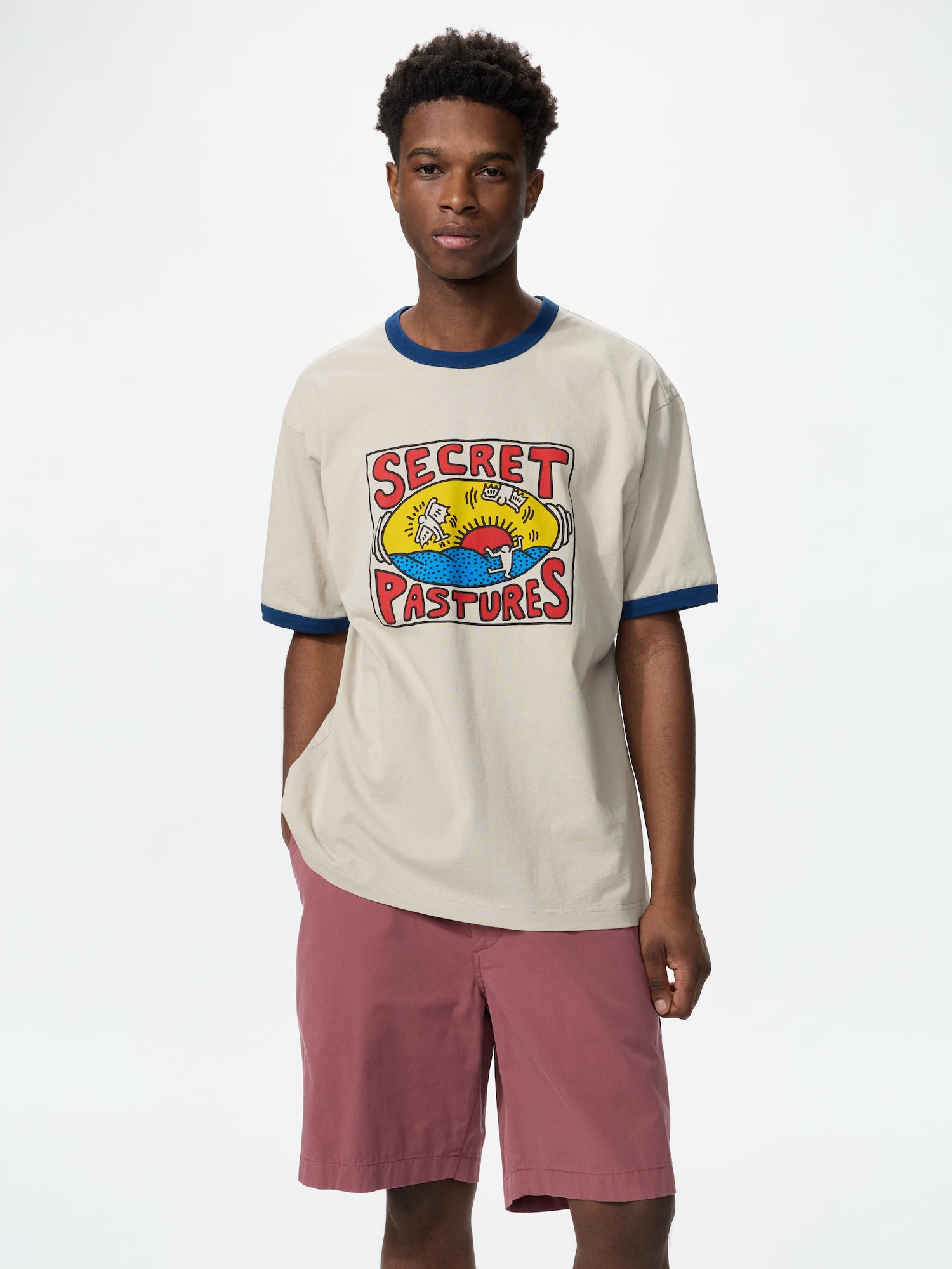 Футболка с графическим принтом Keith Haring, коллекция NY POP ART UT