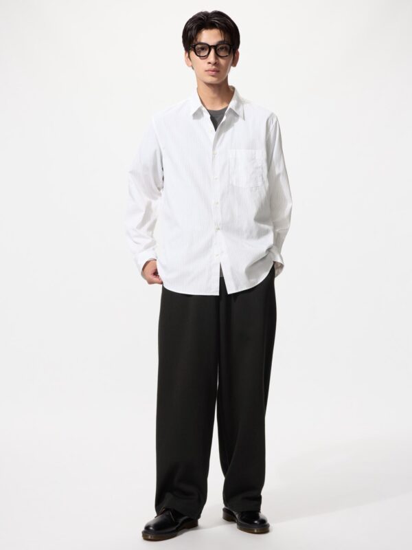 Рубашка из грубой ткани (с длинными рукавами, с обычным воротником), полоска A