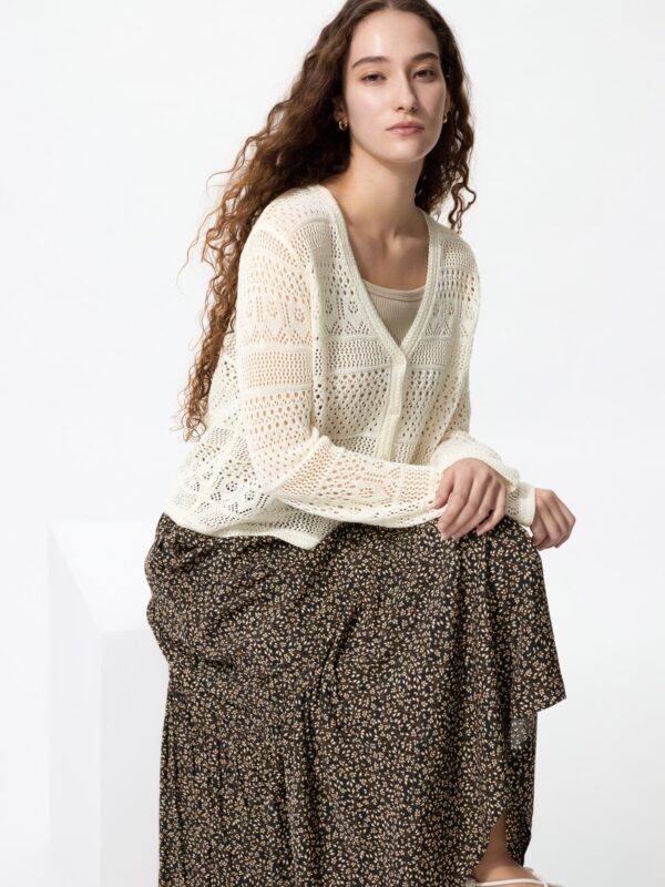 Вязаный кардиган с V-образным вырезом