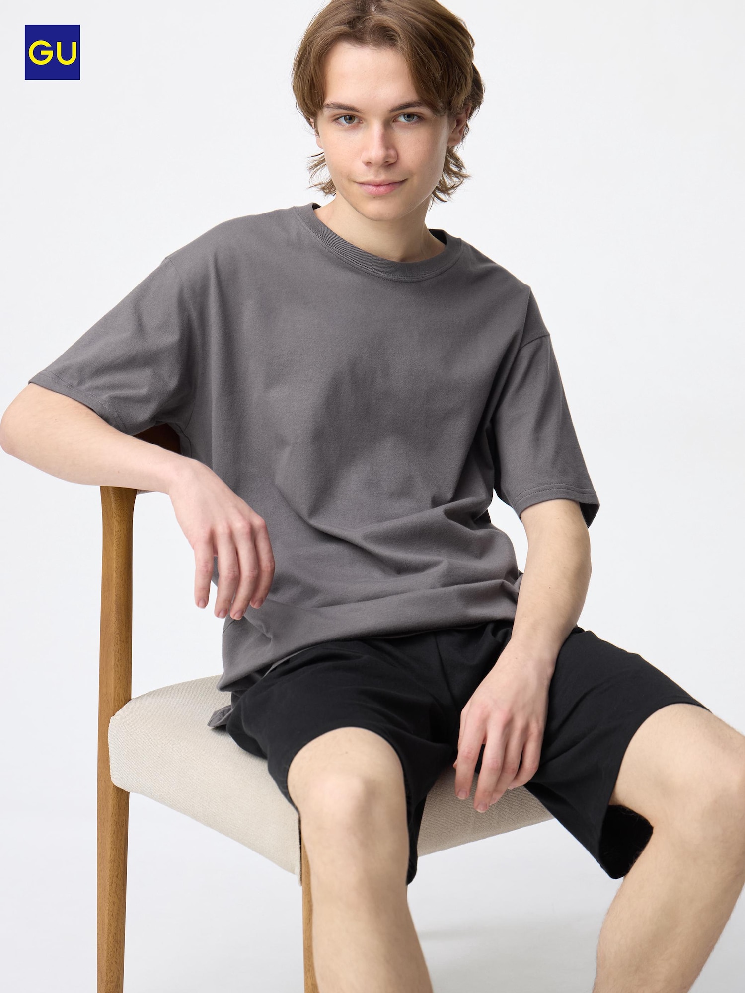 Хлопковый цветной лаунж-сет GU (с коротким рукавом)